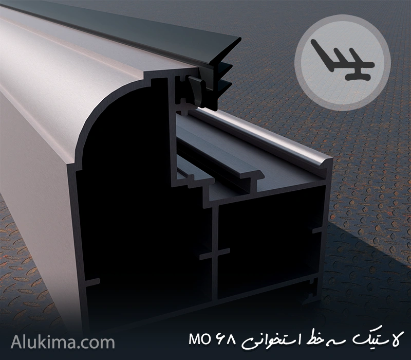 لاستیک سه خط استخوانی MO68 مخصوص پنجره آلومینیومی