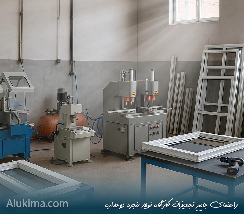 راهنمایی کامل تجهیزات راه‌اندازی کارگاه تولید پنجره دوجداره آلومینیوم و UPVC
