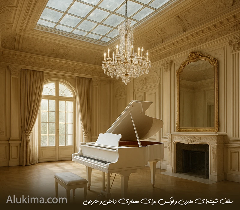 سقف شیشه‌ای؛ زیبایی، نور و معماری مدرن در طراحی ساختمان