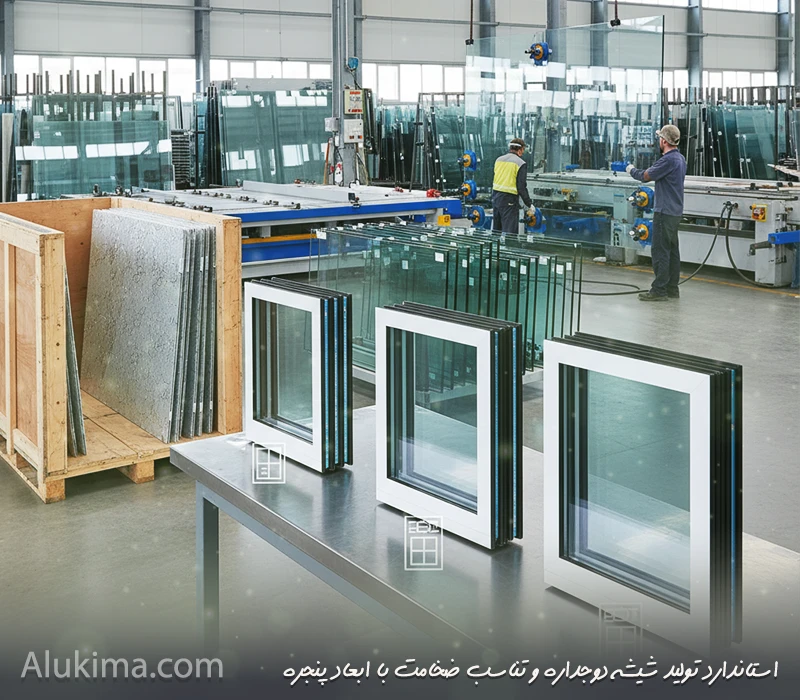 استاندارد تولید شیشه دوجداره و انتخاب ضخامت مناسب بر اساس ابعاد پنجره