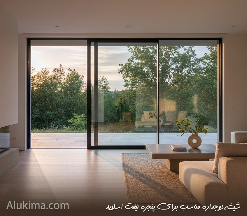شیشه دوجداره مناسب پنجره لیفت اسلاید؛ ترکیبی از ایمنی، زیبایی و دوام