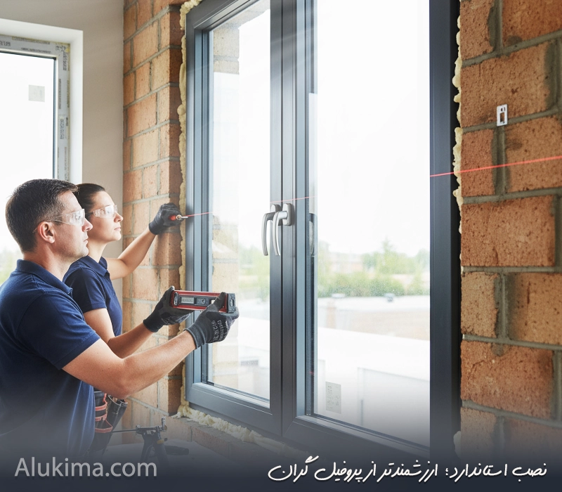 نصب استاندارد پنجره دوجداره مهم‌تر از پروفیل