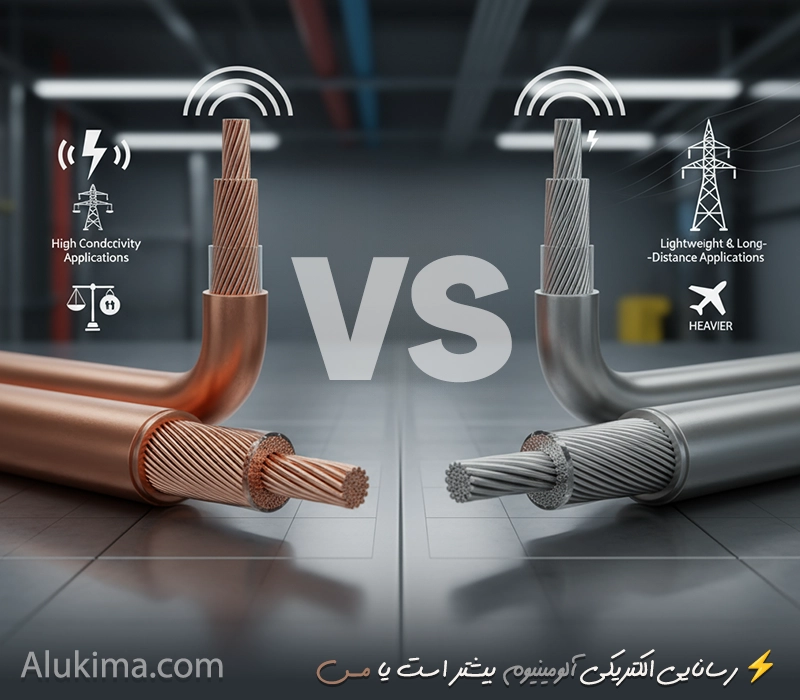 مقایسه رسانایی الکتریکی آلومینیوم و مس