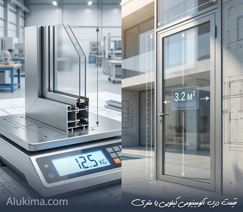 قیمت درب آلومینیومی کیلویی یا متری؟ راهنمای خرید ۱۴۰۴